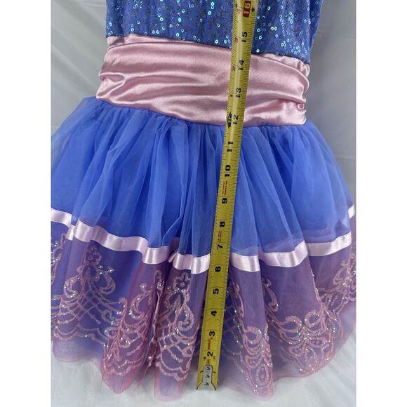 Weissman Girl’s Blue Pink Tutu Dance Pageant Dress Up Party Costume Size MC - Picture 7 of 8